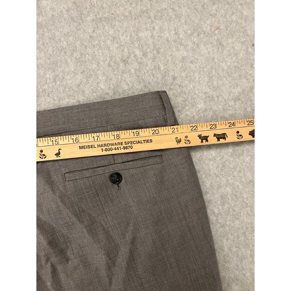 Peter Millar Pants Mens Size 40R Textured Virgin Wool Lined‎ Cassual Formal Gray - Picture 9 of 12